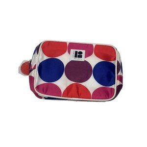 estee lauder lisa perry makeup bag polka dots white pink red purple blue